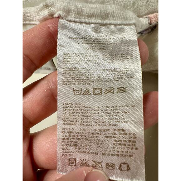 Aden + Anais Set 2 Cotton Muslin White Pink Purple Birds Swaddler Baby Blankets - Picture 7 of 7